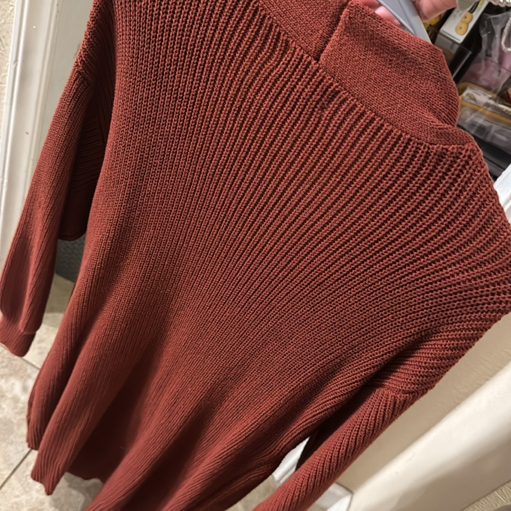 Burnt Orange Universal Thread Open Front Cardigan - image 8